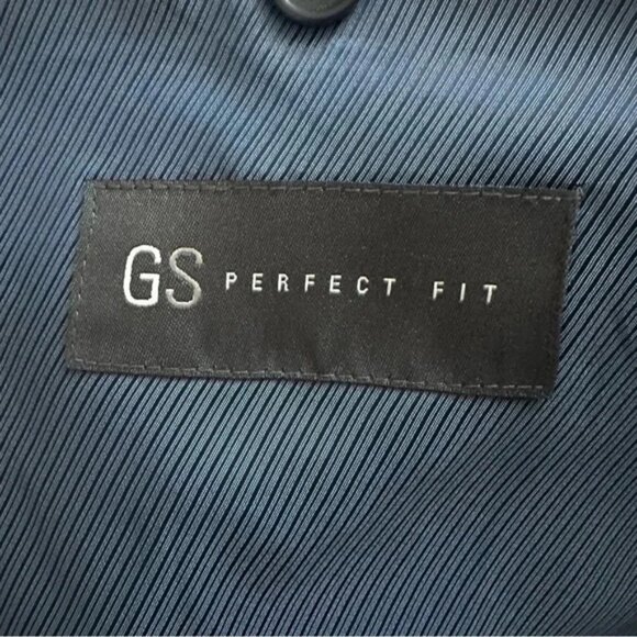 GS Perfect Fit Blazer Jacket Sport Suit Coat Men's Size 54 PR Navy Wool Blend - Picture 11 of 13